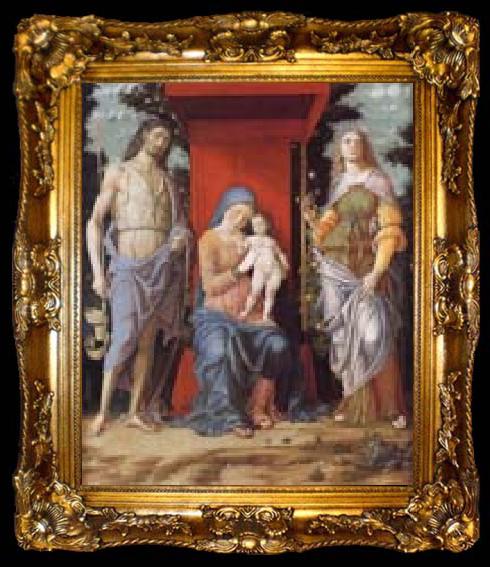 framed  Andrea Mantegna The Virgin and Child with the Magadalen and Saint John the Baptist, ta009-2